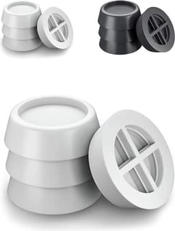Trillingsdempers wasmachine – Set van 4 stuks – Zwart - Voetjes wasmachine & droger - Wasmachine demper – Anti trillings / vibratie dempers pads – Antislip rubber – Trillingsmat – Antislipmat - Extra dik - Schokdempers wasmachine — thumbnail 2