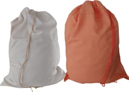 Bluvardi katoenen waszakken set van 2 stuks - XXL -natural cotton -oranje — thumbnail 1