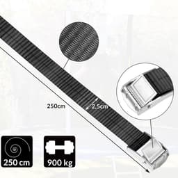 Grondankers trampoline 425 cm 5 windingen verstelbare riemen roestvrije zekering - set van 4 met 900 kg draagvermogen — thumbnail 2
