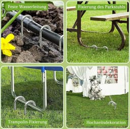 20 stuks verzinkt grondankers 30 cm J-vormige stabiele tentharingen - trampoline bevestiging camping tenten - luifels outdoor — thumbnail 3