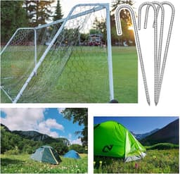 NTHProducts - Tuinpinnen - Grondankers - Zeer robuust - Zilver - Tentpinnen - Ideaal voor tenten, partytenten en schuren - 10 stuks — thumbnail 4