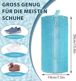 Waszak - Wasnet Voor Schoenen - Waszak Voor Schoenen - Schoenen Waszak - 39 x 19 Cm - Netje Anti-Vervorming - Delicaat Wasgoed - Schoen Wassen - Schoenenwaszak - Wasgoed - Wasmachine - Schoenen / Sneakers - Met Rits En Hangende Ring - Herbruikbaar — thumbnail 5