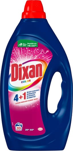 Dixan - Gel Color - Vloeibaar Wasmiddel - Gekleurde Was - Respect Voor Kleuren - Krachtige Reinheid - Voordeelverpakking - 33WLx4 — thumbnail 2