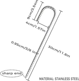Heavy Duty Stalen Grondstakes J Haken Ankers - Extra Sterke Ankorage Stakes voor Tenten en Trampolines — thumbnail 5