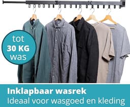 Wanddroogrek - Wasrek - Droogrek - Wand Droogrek - Wanddroogrek Inklapbaar - Was Drogen — thumbnail 5