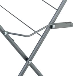 Inklapbaar droogrek - ruimtebesparend - grijs - ijzer & PP - 136x62x51 cm — thumbnail 3