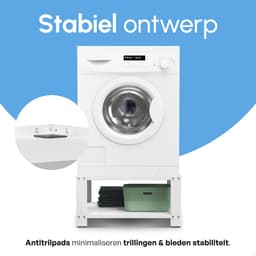 Bodo® - Wasmachine Verhoger - Kast - Ombouw met Plank - Wit - 63x54x31cm — thumbnail 4