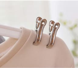 Roestvrij stalen clip, huishoudelijke kleding clip, winddichte clip, waslijn clip, handdoek clip, dekenhouder, 6cm kleine deken clip, set van 10 stukken — thumbnail 4
