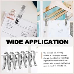 40 stuks - RVS clip - Badhanddoekklem - Handdoekklem - wasknijper - strandhanddoek clip - zware klemmen met grote open - sterke gripklemmen - voor kasplantenafdekkingen , tuinschaduwdoeken , strandlakens , wasknijpers , quilts - 9 cm - zilver — thumbnail 3