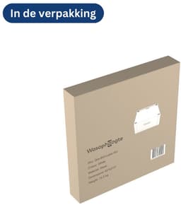 Wasophoogte® Wasmachine verhoger met lade - Wasmachine opbouwmeubel XL - Wasmachine sokkel - 31cm hoog - Wit - Universeel - 63*63 (LxB) - Inclusief wandbeugels — thumbnail 2