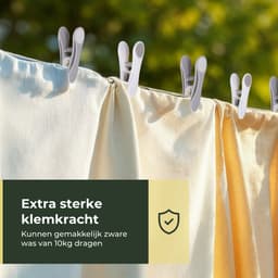 Gandria Wasknijpers 48 Stuks - Kunststof Wasknijpers - Set van 48 Plastic Knijpers - Wasrek Knijpers 10 Kg - Grijs/Wit en Wit/Grijs — thumbnail 3