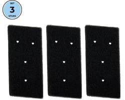 Bramokava 3x Filter geschikt voor Droger Whirlpool Bauknecht Ignis ( met 4 gaatjes) - 481010345281 - 8015250474909 - 481010716911 - 220 x 110 mm - Spons Foam Schuimfilter