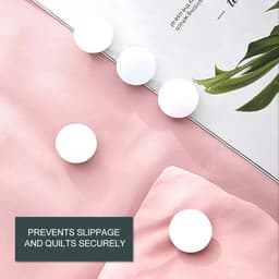 20 Stuks Witte Duvet Cover Clips 3x2.5cm Bed Sheet Tensioners Deck Clips Non Slip met Knopen - Voor Dekbedovertrekken Lakens Gordijnen etc. — thumbnail 3