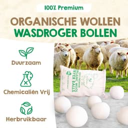 Mr. Green Mind Wasdrogerballen van 100% Wol Duurzaam, Herbruikbaar & Energie-besparend – Set van 6 drogerballen – Natuurlijk alternatief voor wasverzachter — thumbnail 4