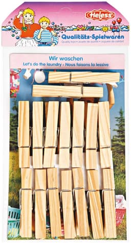 Heless Houten Wasknijperset Voor Poppenkleren 16 Stuks 6 Cm — thumbnail 3