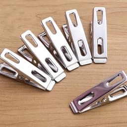 20 stuks - roestvrijstalen clips - huishoudwasknijpers, kleine clips voor het drogen van dekbedden - functionele en praktische clips - roestvrijstalen wasknijpers voor het drogen van sokken, ophangclips, wasknijpers voor zwaar gebruik, metalen clips — thumbnail 5