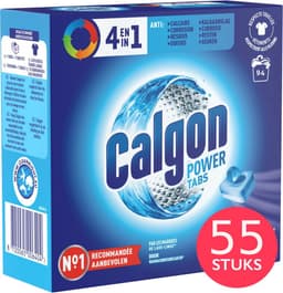 Calgon - 4-in-1 - PowerTabs - Wasmachinereiniger en Antikalk - 55 stuks — thumbnail 1