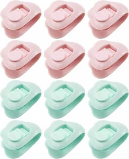 12 Stuks - Klemmen - Dekbed Knijpers - Roze&blauw - Dekbed Klemmen - voor dekens, dekbedden, bedlaken-bevestigingselementen, dekbed, knoopclips - kunststof - 48*48*30mm — thumbnail 1