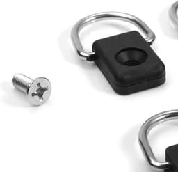 10 stuks zwarte ringen voor vissen - licht kanoën kajak vis D-ring - met M6-schroeven - voor Bungee Boot accessoires — thumbnail 4