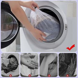Set van 3 Wasnetten voor Wasmachine met Koordstopper, Herbruikbare Waszakken Groot voor Diverse Kledingstukken — thumbnail 2