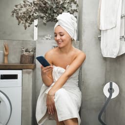 Toiletaccessoires set voor moderne badkamers - Staande wc-rolhouder met toiletborstelhouder en zigzag design — thumbnail 4