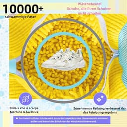 Set van 2 herbruikbare schoenwaszakken met 360° reiniging en geluidsreductie — thumbnail 2