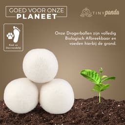 Droger Ballen XL 8 stuks – Zero waste Dryer Balls - Duurzaam – Wasverzachter – Herbruikbare Drogerballen – Droogt de was sneller – Tiny Panda — thumbnail 4