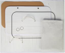 3x wasmand 2 vakken - witte bamboe wasbox - 95 liter - opvouwbaar - met deksel — thumbnail 5