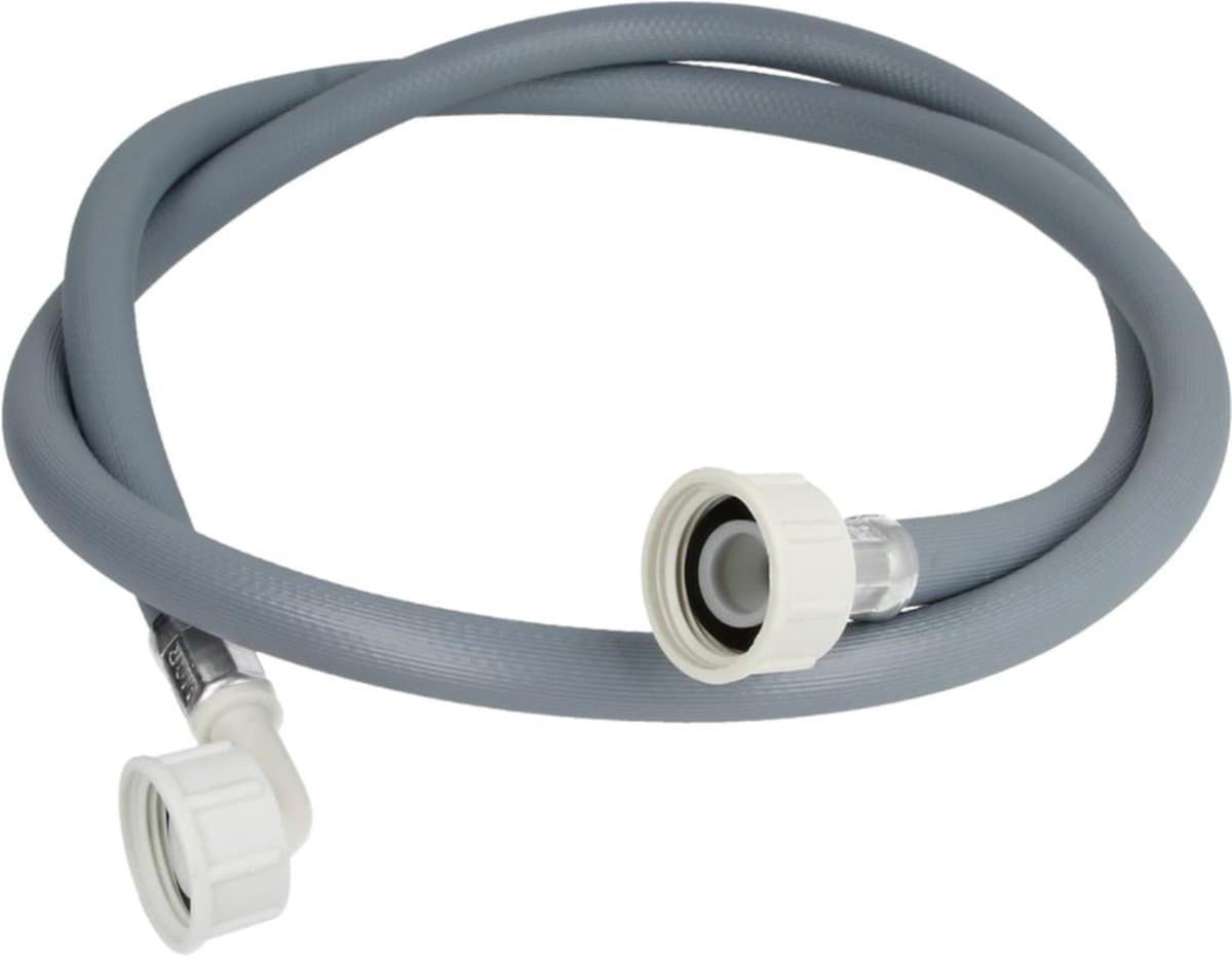 Wasmachine slang aanvoerslang toevoerslang 1,00 mtr.  3/4" recht - 3/4" haaks — afbeelding 1