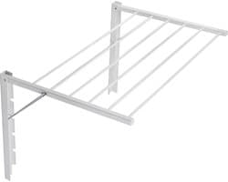 Droogrek - Opklapbare badkamerdroger aan de muur gemonteerd - 100 cm wit