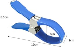 12 Stuks Zeilklemmen - Grote Roestvrijstalen Wasknijpers - Clips Voor Zwembadafdekkingen - Gordijnclips - Dekzeil Klemmen - Kledingclips Van Metaal - Geschikt Voor Het Drogen Van Dekbedden, Sokken, Kleding En Zwembadafdekkingen - Blauw — thumbnail 5