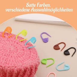 300 Stekenmarkeerclips Set - 15 Kleuren Brei Clips & Stompe Naalden met Opbergdoos — thumbnail 4