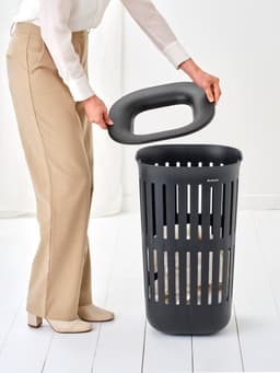 Brabantia Collect-It Wasmand - met Deksel - 55 l - Black — thumbnail 5