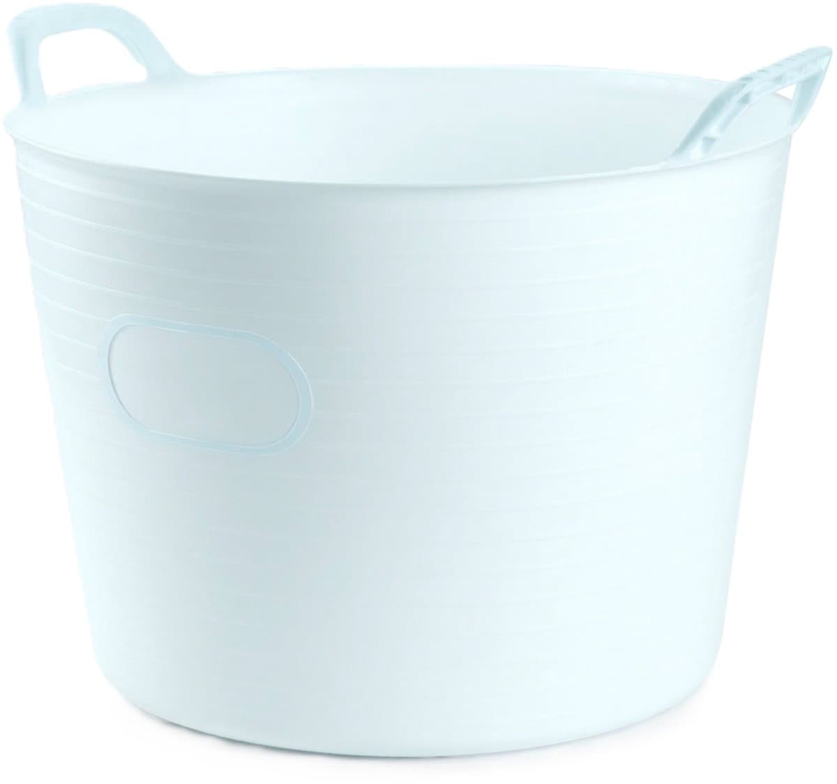 Plasticforte Flexibele kuip of emmer - ijsblauw - 42 liter - stevig kunststof - 45 x 38 cm - Afvalbak - Wasmand - Opbergmand - Voedsel geschikt — afbeelding 1