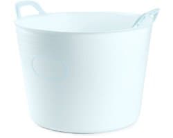 Plasticforte Flexibele kuip of emmer - ijsblauw - 42 liter - stevig kunststof - 45 x 38 cm - Afvalbak - Wasmand - Opbergmand - Voedsel geschikt — afbeelding 1
