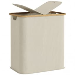 HOMCOM Wasmand - Vliesstof - 54x34x58,5 cm - Beige — thumbnail 1