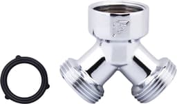 Fyveli - Y-stuk Kraansplitter - 3/4" - Verchroomd Messing - Waterverdeler Wasmachine en Vaatwasser — thumbnail 1
