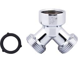 Fyveli - Y-stuk Kraansplitter - 3/4" - Verchroomd Messing - Waterverdeler Wasmachine en Vaatwasser