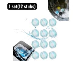 12 stuks - Wasbollen - Anti-Kluwen Pluisbal Wasballen - Nylon Wasmachine Ballen voor Hondenhaar, Pluisjes en Diepere Reiniging - Herbruikbare Drogerballen Alternatief - Groen — afbeelding 1