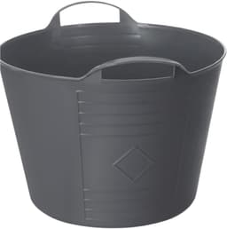 Excellent housewares Flexibele kuip / emmer - antraciet - 15 liter - kunststof - 35 x 28 cm — thumbnail 1