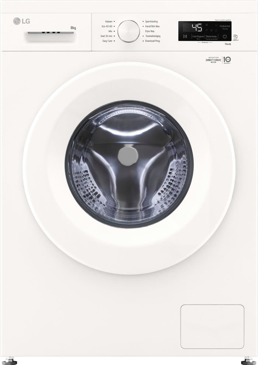LG F4X1008NWH wasmachine wit 8 kg 1400 tpm A — afbeelding 1