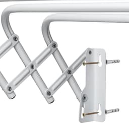 DnA® Wanddroogrek - Wanddroogrek Inklapbaar - Droogrek Muur - Wanddroogmolen - Wit - 45cm x 80cm x 18cm — thumbnail 5