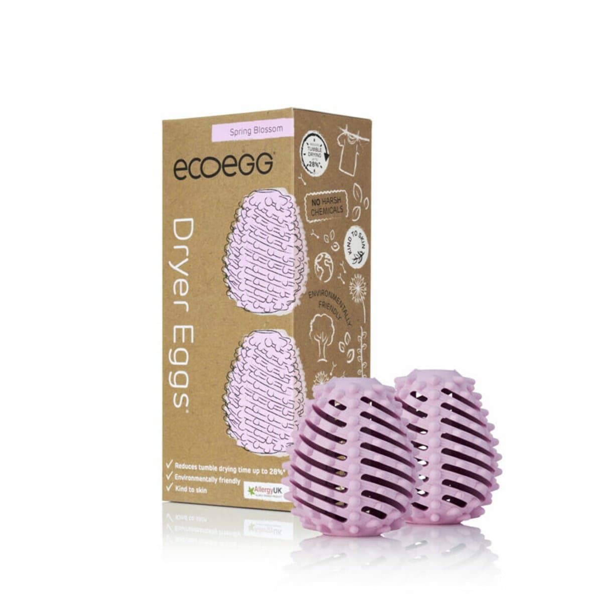 EcoEgg Dryer Egg - Lentebloesem - Drogerballen - Hervulbaar - Duurzaam - 2 stuks — afbeelding 1