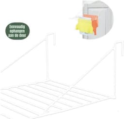 RONN® Wanddroogrek Inklapbaar - Wanddroogrek - Wit - 53cm x 71cm x 27cm — thumbnail 4