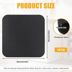 Ynkkvre - Antivibratiemat - 60x60 cm - Dubbelzijdig Antislip - Waterdicht - Voor Wasmachine Droger en Koelkast — thumbnail 2