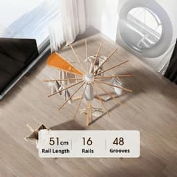 HOB Inklapbaar SMART Design Droogrek - Wasrek - Droogmolen - Inklapbaar - Multifunctioneel - Premium Design - Draagbaar - Binnen en Buiten - Droogmolen — thumbnail 4