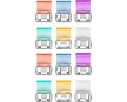 12 Stuks - Broekclip - Broekklem - Vest ketting - Broek & T-Shirt Kleding Clip - Kleding Gesp - Broekpijp Verkorter - Bevestigingsclip voor broekspijp - Wasknijpers - Antislip Vaste Gesp - Kleur