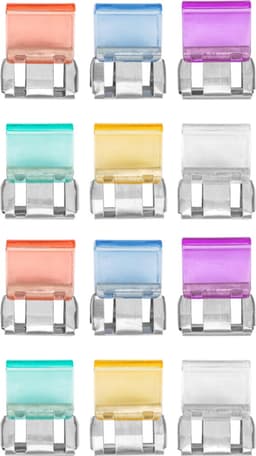 12 Stuks - Broekclip - Broekklem - Vest ketting - Broek & T-Shirt Kleding Clip - Kleding Gesp - Broekpijp Verkorter - Bevestigingsclip voor broekspijp - Wasknijpers - Antislip Vaste Gesp - Kleur — thumbnail 1