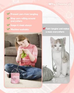 Kleine Brei- en Haakzak voor Garen en Naalden - Handig en Draagbaar — thumbnail 4