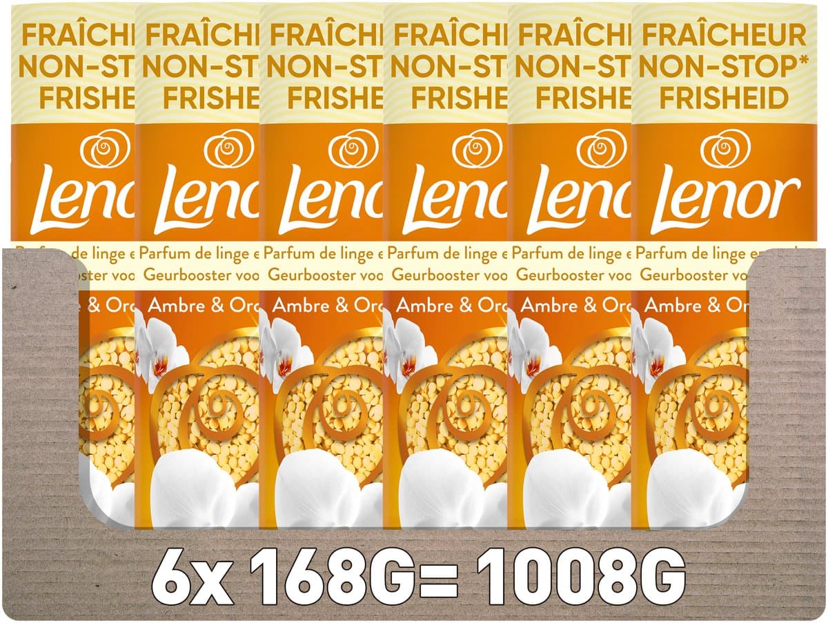 Lenor Geurbooster Amber & Orchidee - 6 x 168 gram - Wasparfum — afbeelding 1
